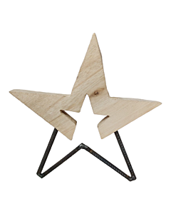 Estrella con Metal 22x20 Cm. Al Carpintero