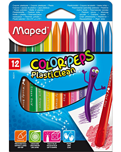 Crayones Maped Color Peps Plasticlean x 12 Un.