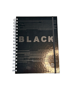 Cuaderno Nivel 10 Black N°3 Liso Tapa Dura x 120 Hs.