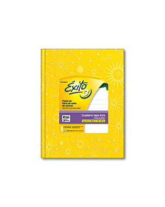 Cuaderno Exito E3 19 x 24 Cm. Rayado Amarillo x 100 Hs.