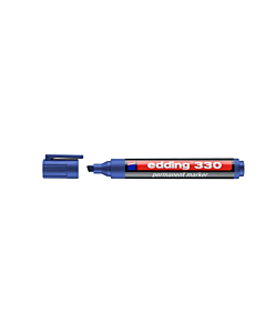 Marcador Edding E-330 Permanente Biselado Azul