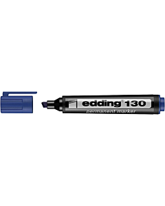 Marcador Edding E-130 Permanente Biselado Azul