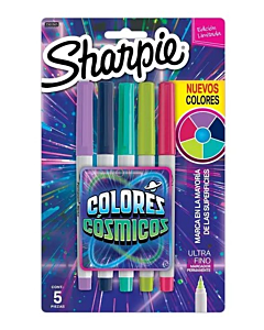 Marcadores Sharpie Colores Cosmicos Super Fino x 5 Un.