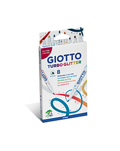 Marcadores Giotto Turbo Glitter x 8 Un.