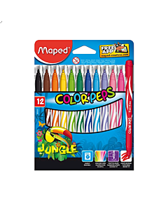 Marcadores Maped Color Peps Jungle x 12 Un.